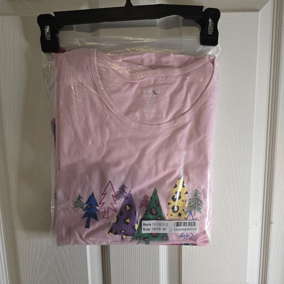 Dreamers Pink Pajama Set with Fun Patterns - Picture 4 of 4